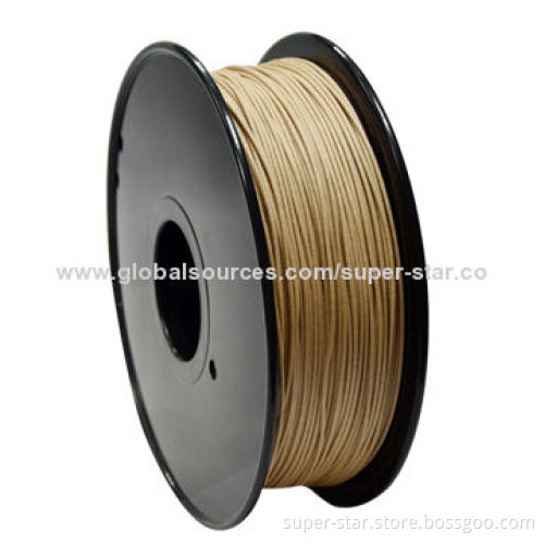High-quality PLA Wood Filled 3D Filament with 3/1.75mm Wire Diameter, 0.25-1kg Wrap